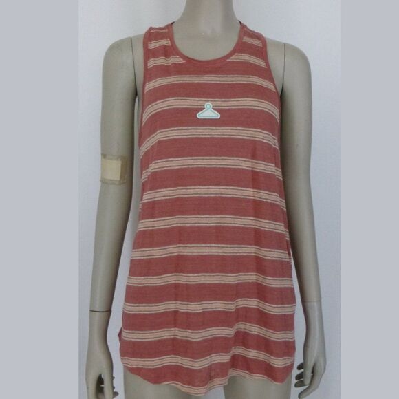 NWT Joie Pink Strip Hanger Embroidered and Ruched Detailed Tank Top - Picture 2 of 14